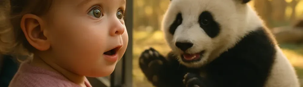 Zoo Atlanta Pandas resting near bamboo in a calm conservation habitat